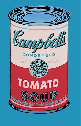 Campbell's Soup Can, 1965 (pink & red)
