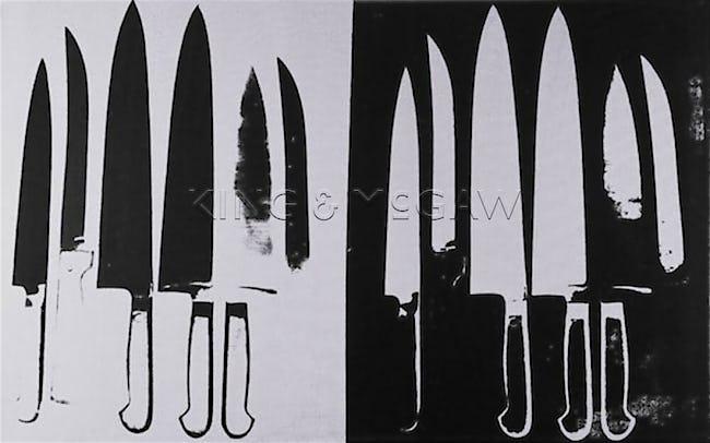 Knives, c.1981-82 (silver & black)
