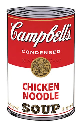 Campbell's Soup I, 1968 (chicken noodle)