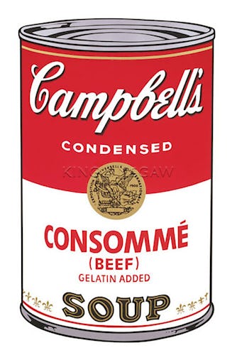 Campbell's Soup I, 1968 (consomme)