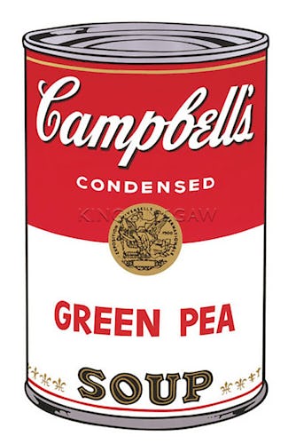 Campbell's Soup I, 1968 (green pea)
