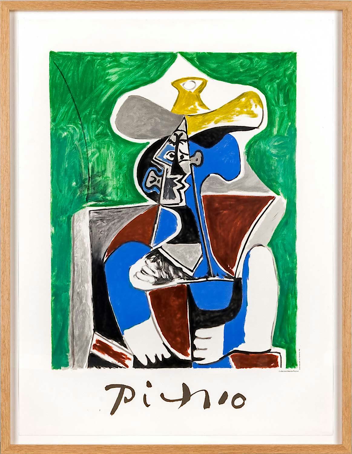 Buste au Chapeau Jaune et Gris by Pablo Picasso