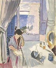 Woman reading at a Dressing Table, late 1919