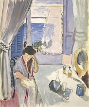 Woman reading at a Dressing Table, late 1919