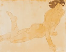 Femme nue allongee sur le ventre (small)