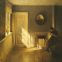 A Girl Reading in an Interior