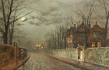 Old English House, Moonlight After Rain, 1883
