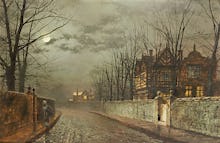 Old English House, Moonlight After Rain, 1883