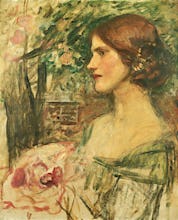 Portrait of a Lady in a Green Dress, or The Bouquet (Study) c.1908