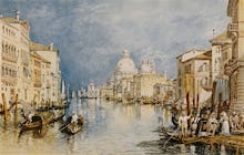 The Grand Canal Venice, with Gondolas and Figures in the Foreground