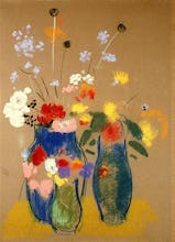 Three Vases of Flowers, c.1908