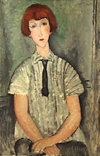 Young Girl in a Striped Shirt, 1917