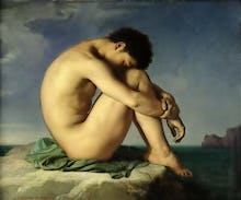 Naked Young Man Sitting by the Sea, 1836