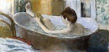 Woman in her Bath Sponging her Leg, c.1883
