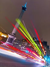 Bus Lights, Trafalgar Square, London