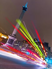 Bus Lights, Trafalgar Square, London