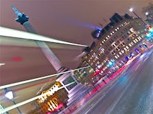 Bus Strip Lights, Trafalgar Square, London