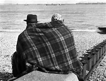 Chilly beach, Dover 1954