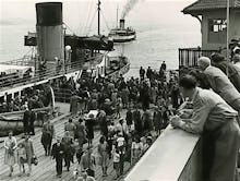 Paddle steamer at Dunoon Pier, 1957