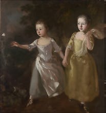 The Painter's Daughters chasing a Butterfly