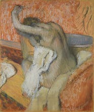 After the bath - woman drying herself