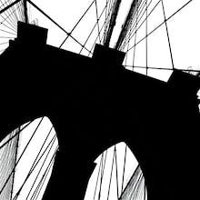 Brooklyn Bridge Silhouette (detail)