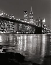 Brooklyn Bridge with World Trade Center