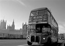 Routemaster bus farewell, Westminster Bridge
