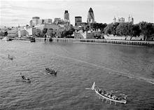 The Great River Race passing the City