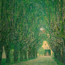 Avenue in the park of Schloss Kammer, 1912
