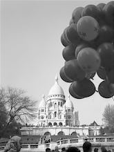 Balloons over Sacre Coeur, Paris 1963