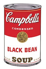Campbell's Soup I, 1968 (black bean)