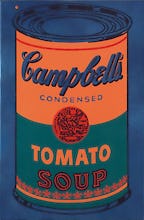 Colored Campbell's Soup Can, 1965 (blue & orange)