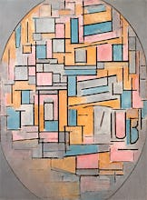 Composition in Oval with Coloured Surfaces 2, 1914
