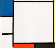 Composition with Blue, Yellow, Red, Black and Grey, 1922