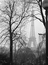 Eiffel Tower in the winter mist, 1963