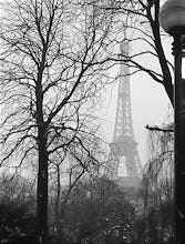 Eiffel Tower in the winter mist, 1963