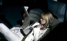 Nico reclines, The Factory NYC, 1966