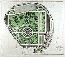Plan of Regents Park, 1812