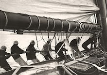Sailing Teamwork - Hoisting Sail