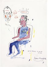 Sketch of Keith Haring, 1983