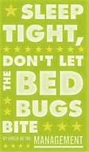 Sleep Tight, Don't Let the Bedbugs Bite (green & white)