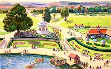 The British Scene - City park scene, 1939-1946