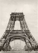 The Eiffel Tower under construction