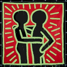 Untitled, 1982 (couple in black, red and green)