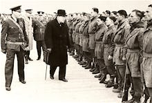 Winston Churchill inspects airborne troops, 1941