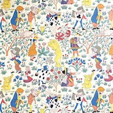 Alice in Wonderland furnishing textile, about 1920
