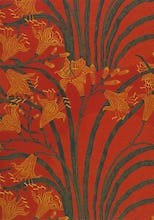 Day Lily wallpaper (Red), England, 1897
