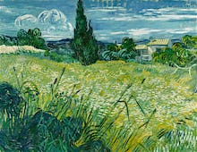 Green Wheat-field with Cypress, Saint-Remy, 1889