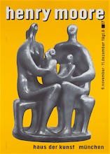 Reproduction of an original poster design for Henry Moore, Haus der Kunst, Munich